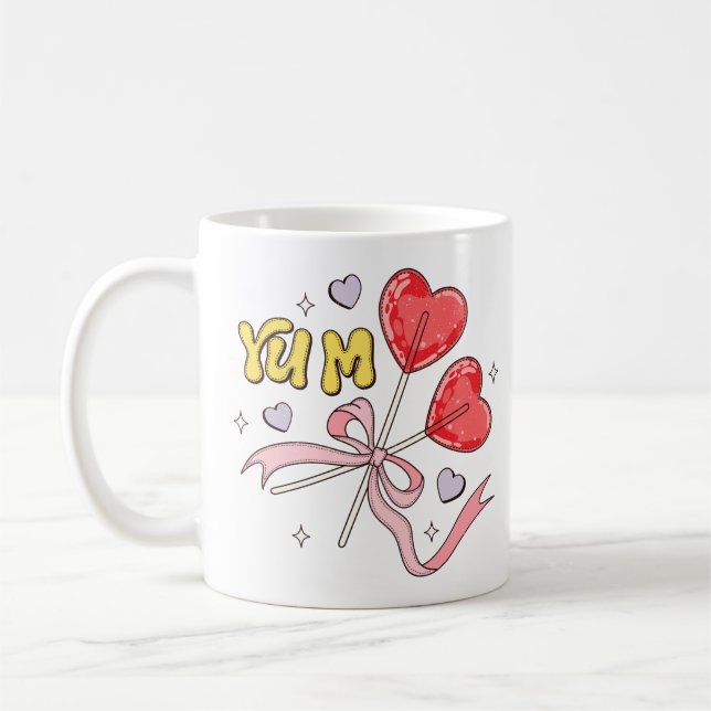 Taza De Café El día de San Valentín Heart Lollipop (Izquierda)