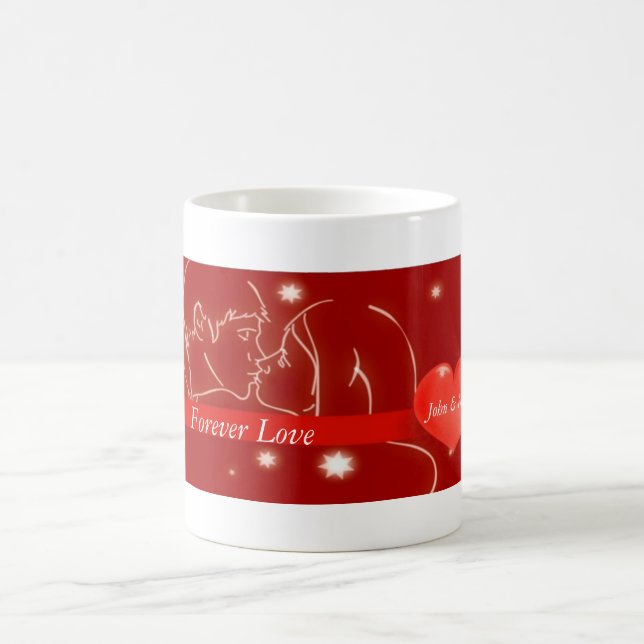 Taza De Café El día de San Valentín Kiss (Centro)