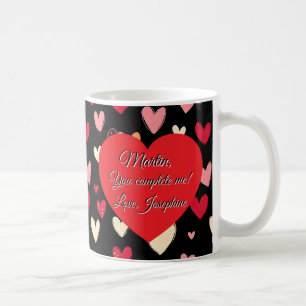 Taza De Café El día de San Valentín Mensaje de amor personal Re