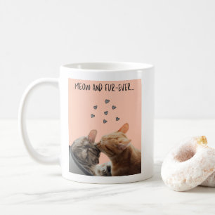 Taza De Café El día de San Valentín Mug, Meow y Fur Ever