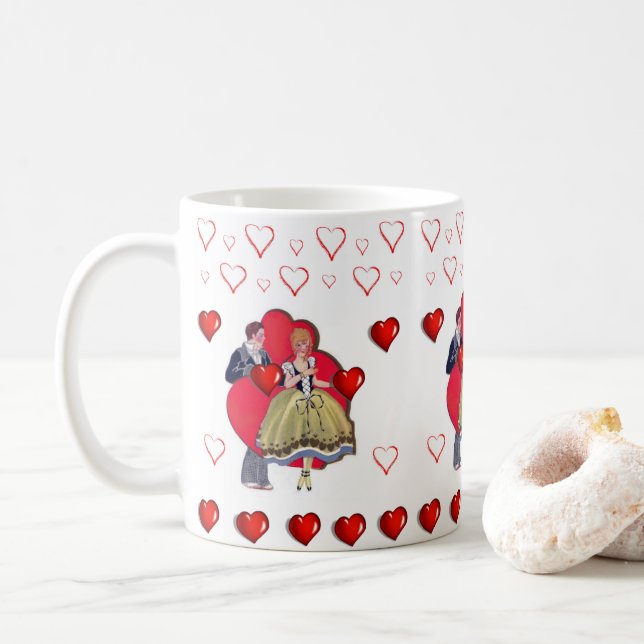 Taza De Café El día de San Valentín Mug Mugs (Con donut)