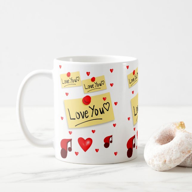 Taza De Café El día de San Valentín Mug Mugs (Con donut)