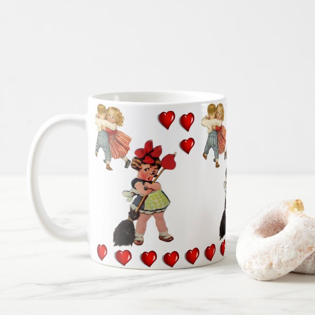 Taza De Café El día de San Valentín Mug Mugs (Con donut)