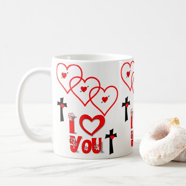 Taza De Café El día de San Valentín Mug Mugs (Con donut)