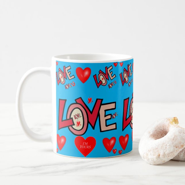Taza De Café El día de San Valentín Mug Mugs (Con donut)