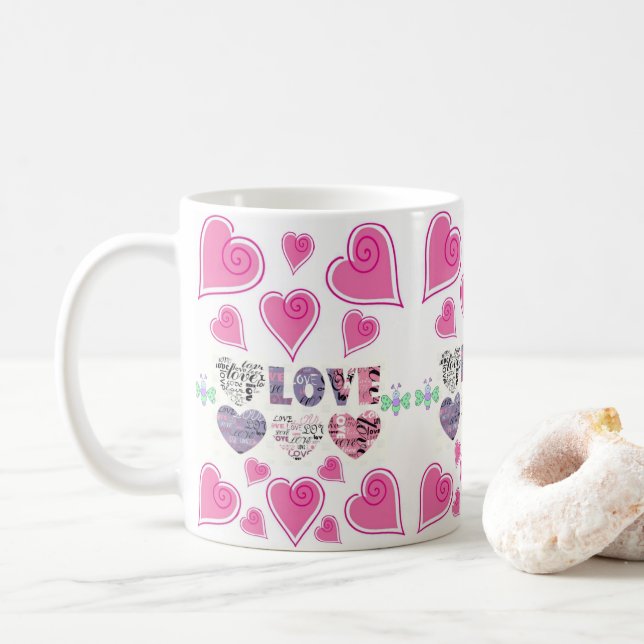 Taza De Café El día de San Valentín Mug Mugs (Con donut)