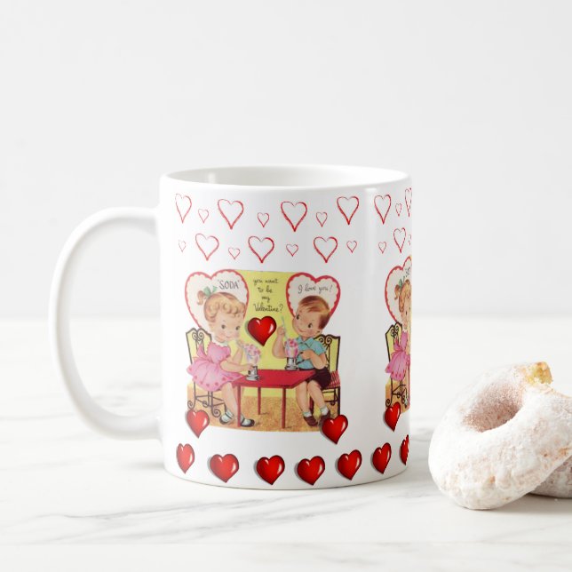 Taza De Café El día de San Valentín Mug Mugs (Con donut)