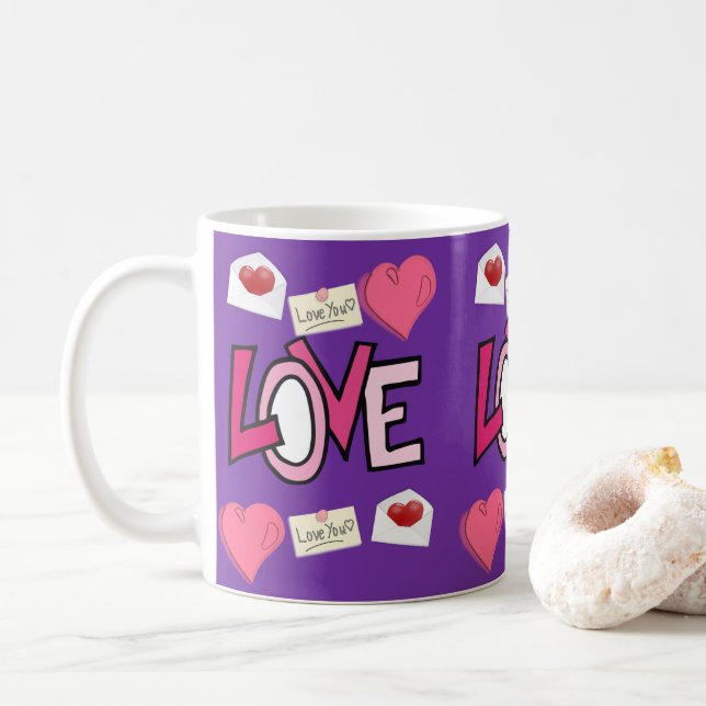 Taza De Café El día de San Valentín Mugs (Con donut)