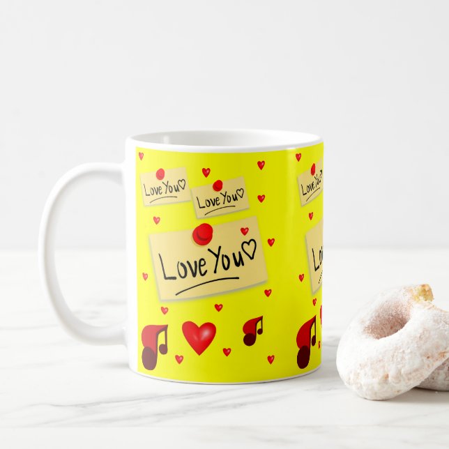 Taza De Café El día de San Valentín Mugs (Con donut)