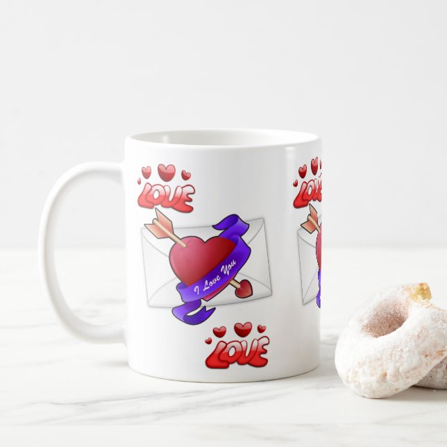 Taza De Café El día de San Valentín Mugs (Con donut)