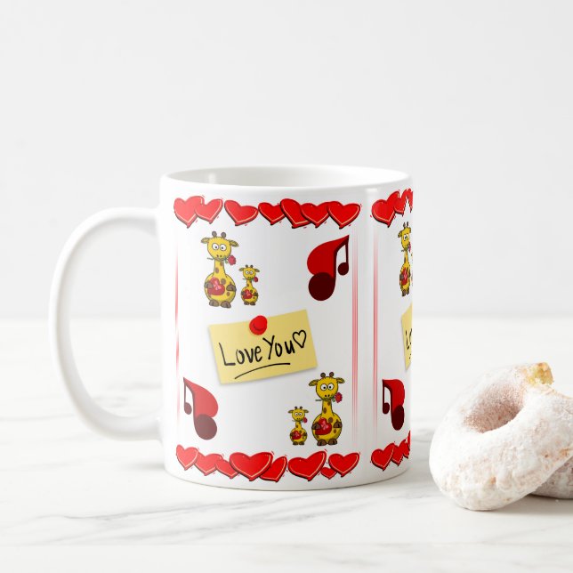 Taza De Café El día de San Valentín Mugs (Con donut)