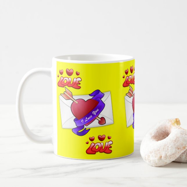 Taza De Café El día de San Valentín Mugs (Con donut)