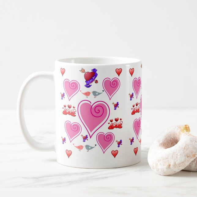 Taza De Café El día de San Valentín Mugs (Con donut)