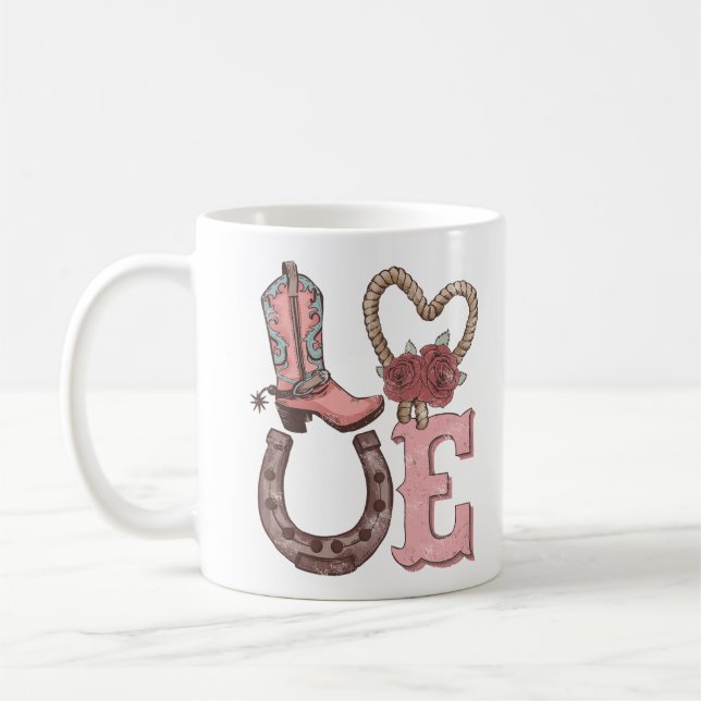 Taza De Café El día de San Valentín Occidental Amor (Izquierda)
