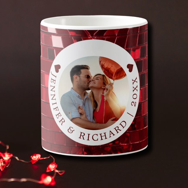 Taza De Café El día de San Valentín personalizado codificado co (Cherry Coded Personalized Valentine's Day Mug)