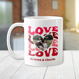 Taza De Café El día de San Valentín Personalizado de corazón de