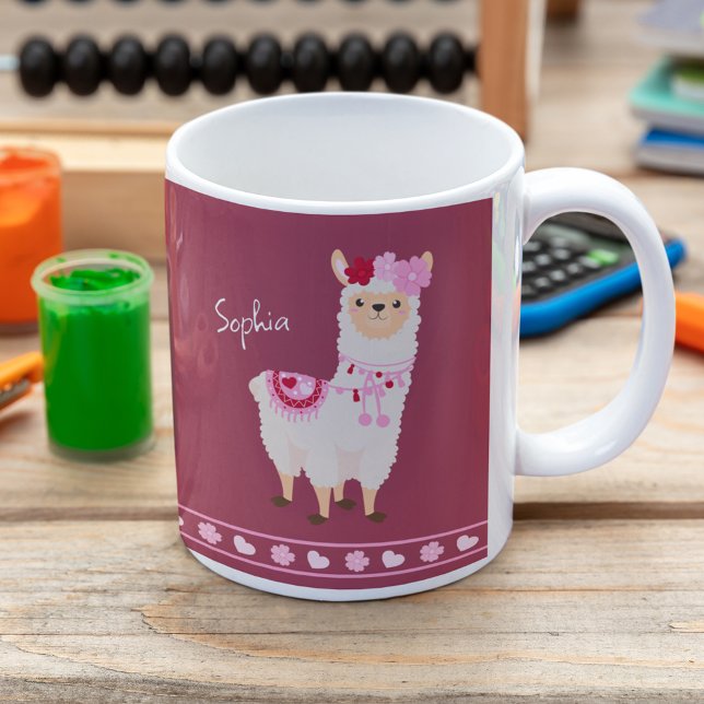 Taza De Café El día de San Valentín rosa bonito llama a niñita (Subido por el creador)