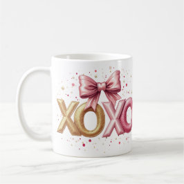 Taza De Café El día de San Valentín rosa Valentine XOXO