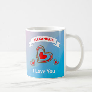 Taza De Café El día de San Valentín Te Amo Los Corazones Person