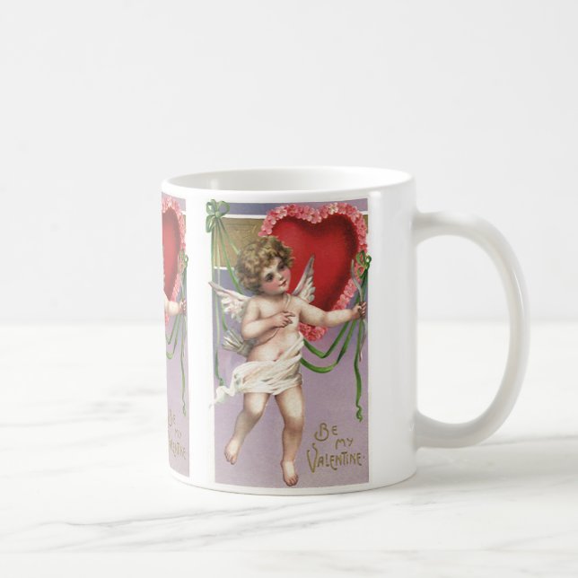 Taza De Café El día de San Valentín victoriano de época cupido  (Derecha)