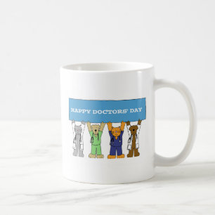 Taza De Café El día del médico feliz, animales domésticos del