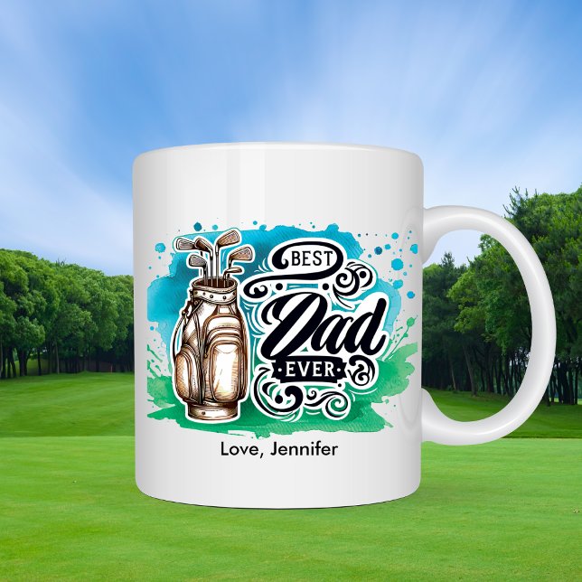 Taza De Café El Día del Mejor Padre de Golf Personalizado (Subido por el creador)