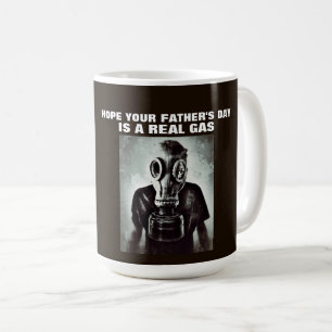 TAZA DE CAFÉ EL DÍA DEL PADRE GAS MÁSCARA DIVERSIÓN CAFÉ MUG