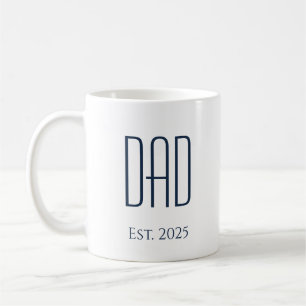 Taza De Café El Día del Padre Nuevo Día Simple Minimalista