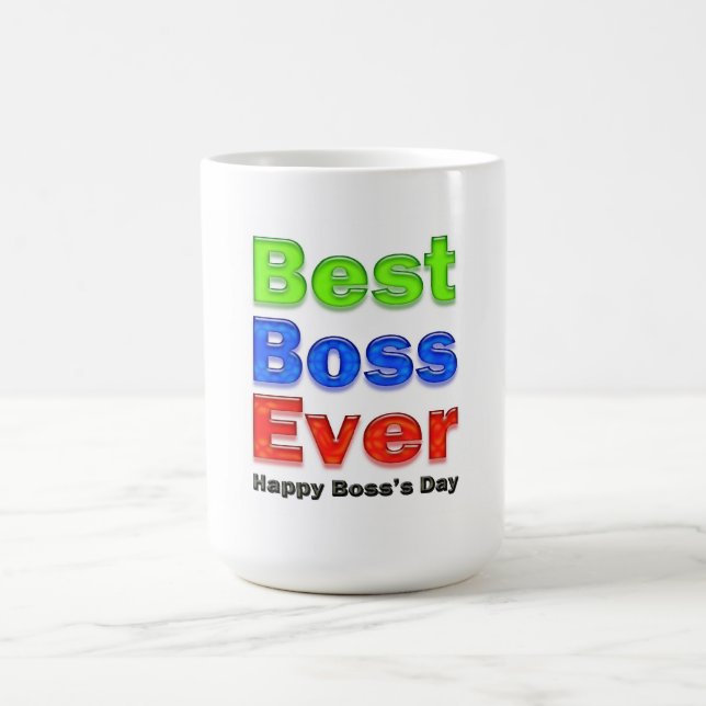 Taza De Café El día mejor Boss de Boss nunca (Centro)