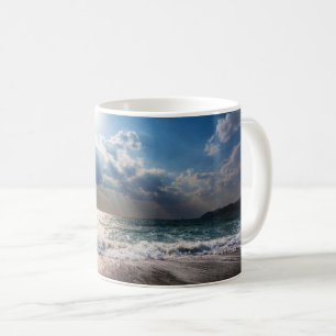 Taza De Café El día pasado en la playa
