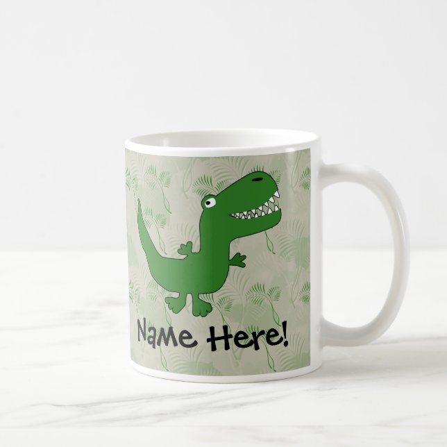Taza De Café El dibujo animado del dinosaurio de Rex del (Derecha)