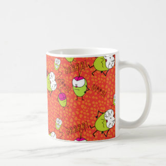 Taza De Café El dibujo animado divertido de Pulga hace frente