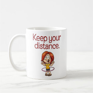 Taza De Café El dibujo animado divertido del aro de Hula