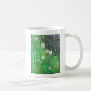 Taza De Café El diente de león registra en aceite de la hierba