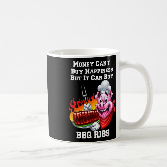 Taza De Café El Dinero Puede Comprar Costillas Bbq Me Encanta C (Derecha)