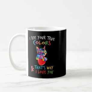 Taza De Café El diseño de este gato de conciencia de autismo su