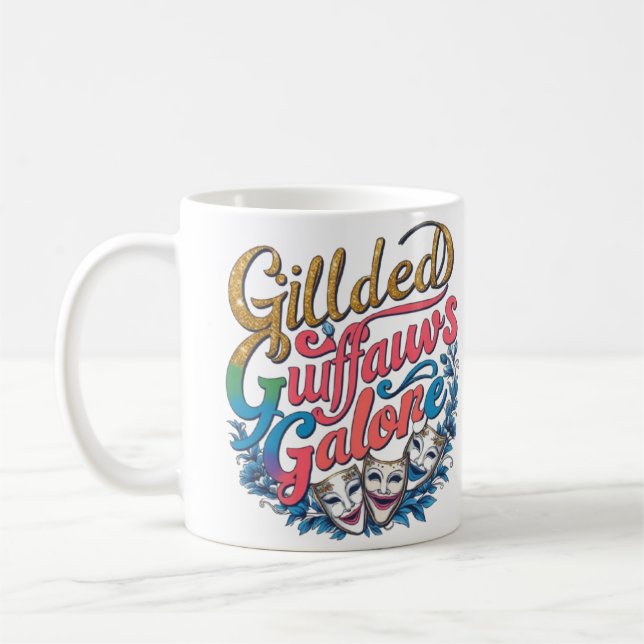 Taza De Café El diseño de Gilded Guffaws Galore (Izquierda)