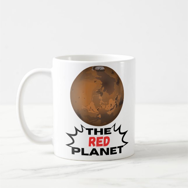 Taza De Café El diseño del planeta rojo (Izquierda)