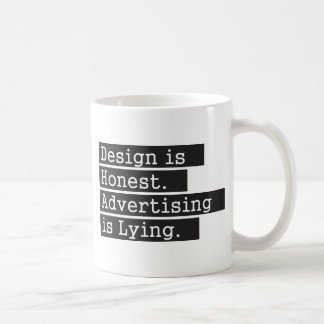 Taza De Café El diseño es honesto - negro
