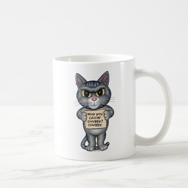Taza De Café El divertido arte del Personalizado de Tabby (Derecha)