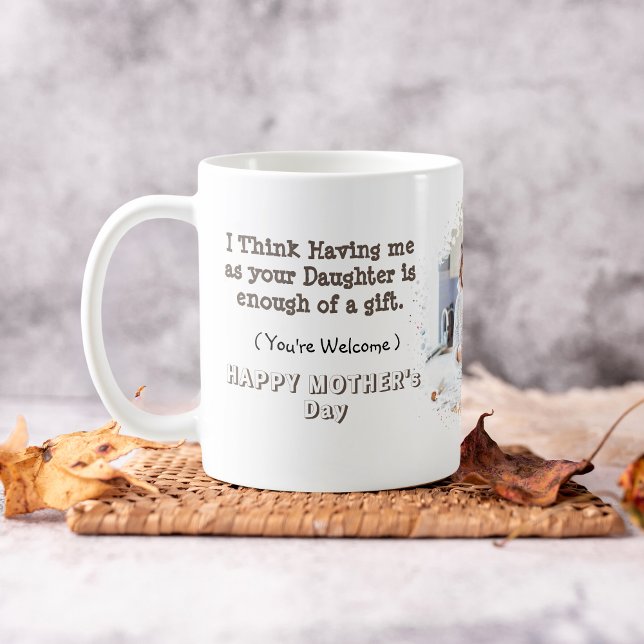 Taza De Café El divertido día de la madre desde la hija (Subido por el creador)