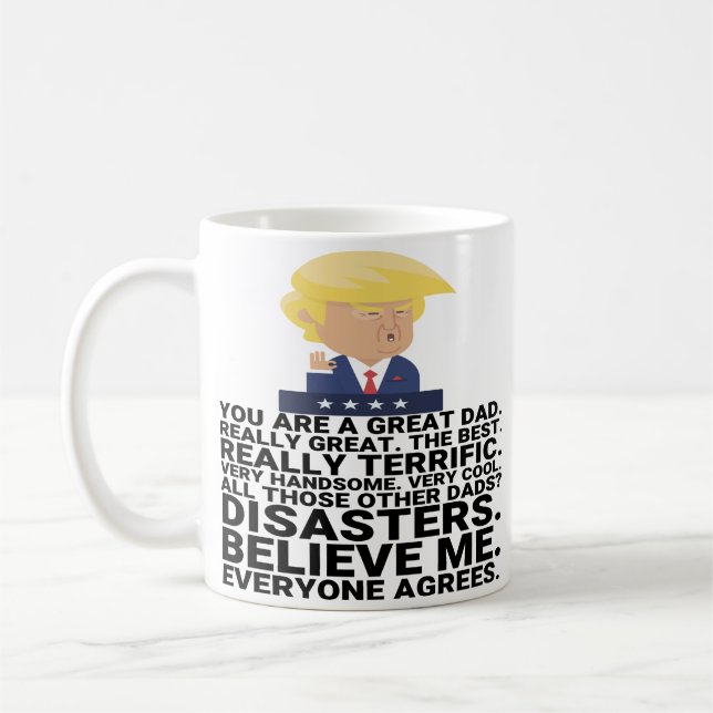 Taza De Café El divertido día de los padres de Trump (Izquierda)
