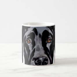 Taza De Café El divertido y caprichoso danés negro te mira