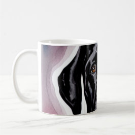 Taza De Café El divertido y caprichoso danés negro te mira