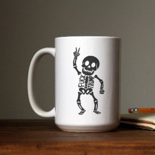 Taza De Café El divertido y divertido esqueleto anti Trump del 