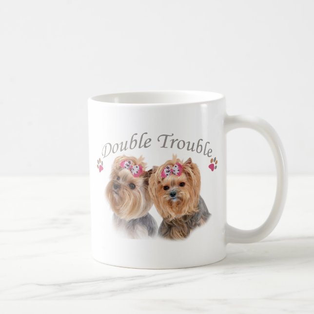 Taza De Café El doble problema de Yorkie (Derecha)