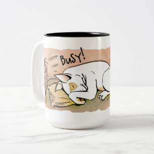 Taza de café el dormir bull terrier