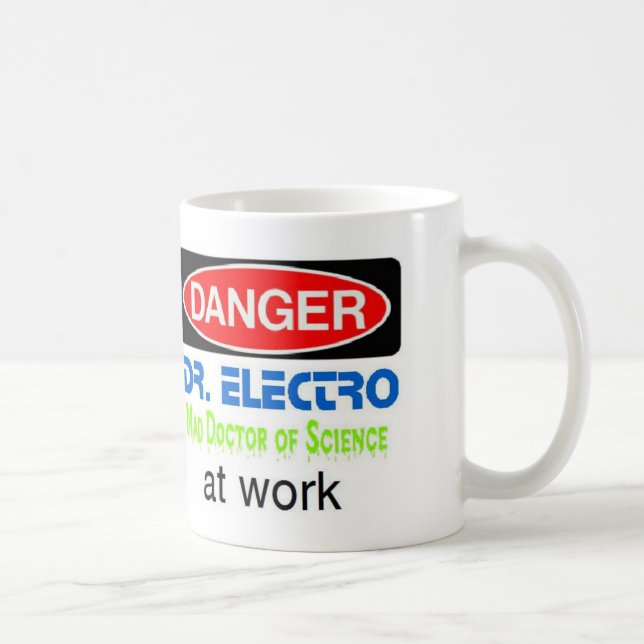 Taza De Café El Dr. Electro en el trabajo (Derecha)