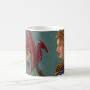 Taza De Café El dragón rojo joven