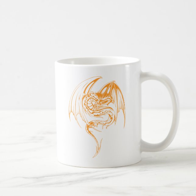 Taza De Café El Dragón Wyvern Son Criaturas Míticas Fantasías (Derecha)